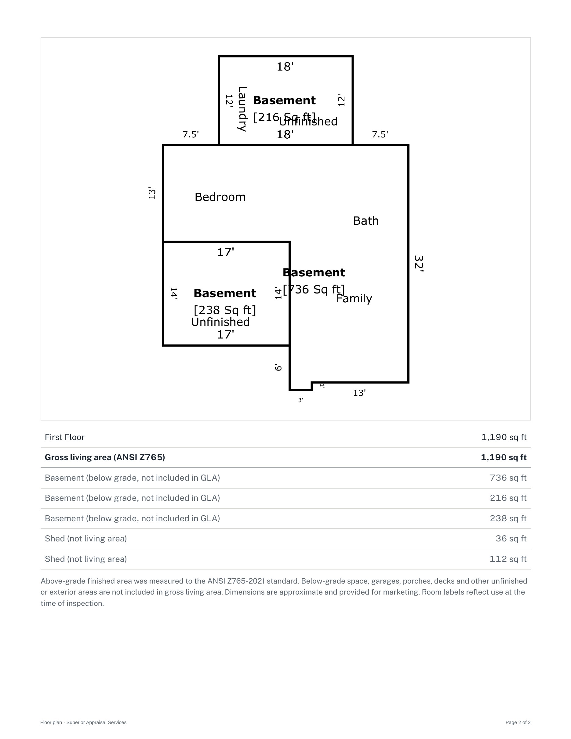Sample floor plan, page 2